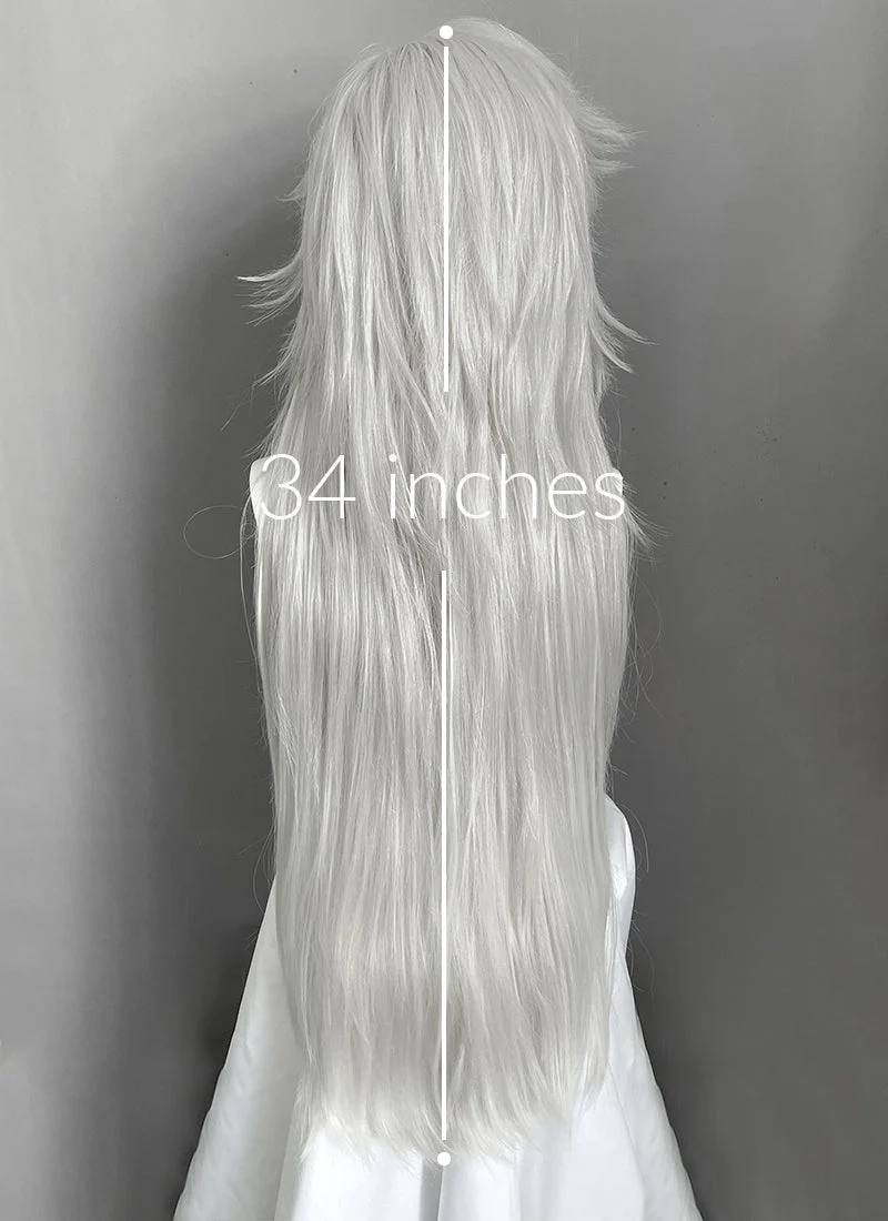 Love and Deepspace Sylus Pastel Light Grey Straight Lace Front Synthetic Men's Wig LF6177 - Image 10