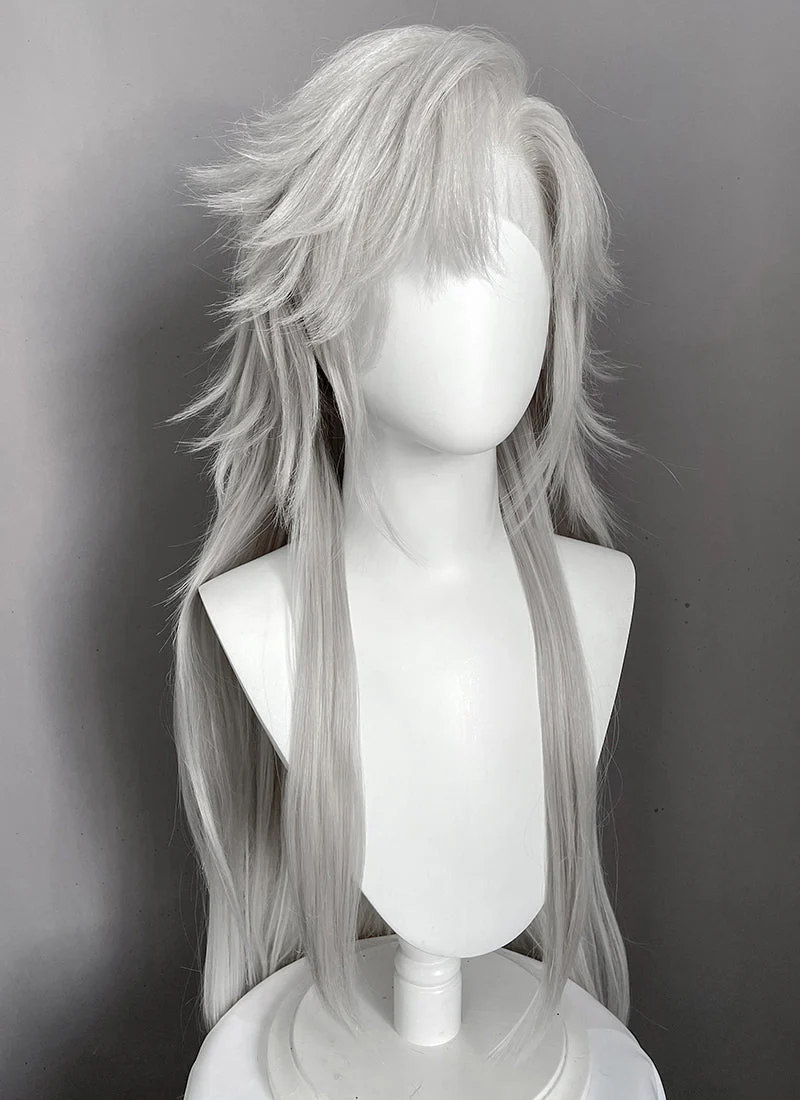 Love and Deepspace Sylus Pastel Light Grey Straight Lace Front Synthetic Men's Wig LF6177 - Image 3