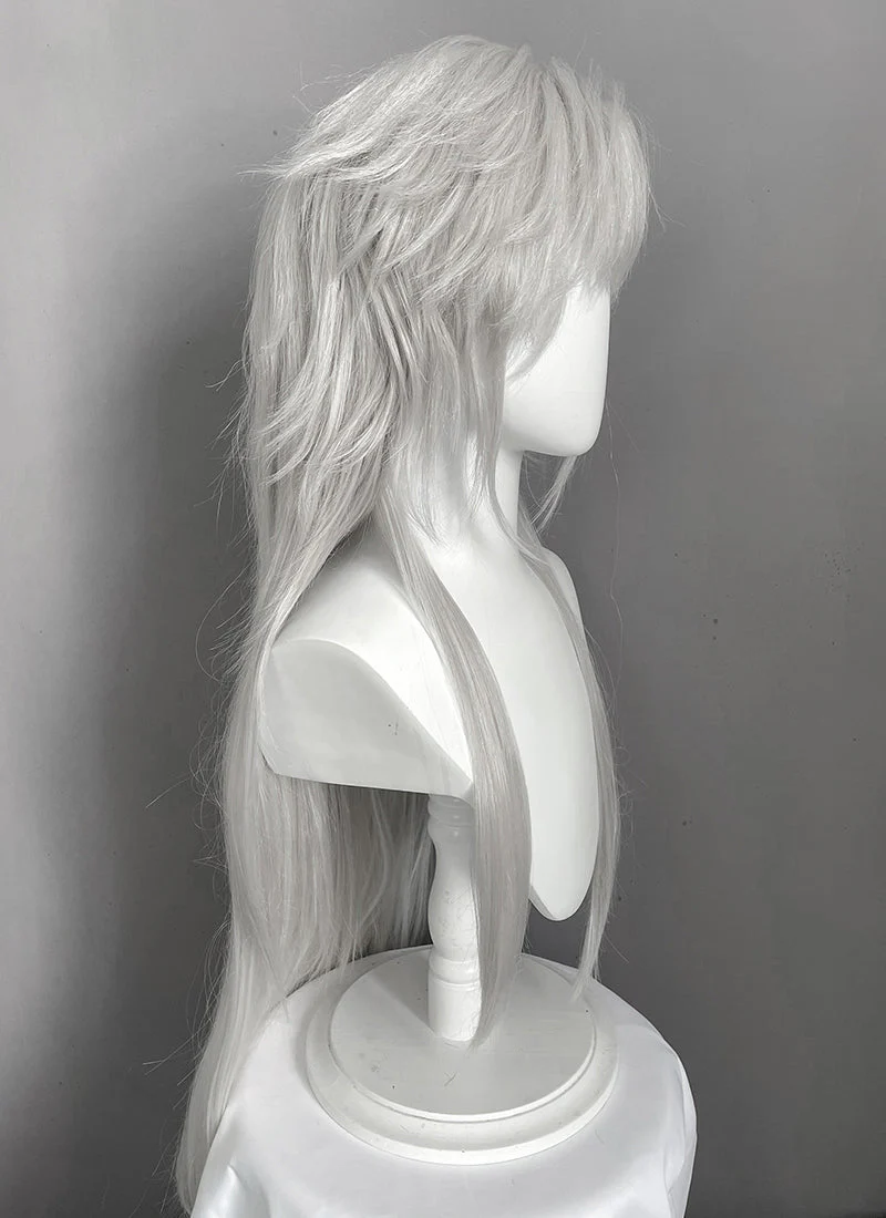 Love and Deepspace Sylus Pastel Light Grey Straight Lace Front Synthetic Men's Wig LF6177 - Image 5