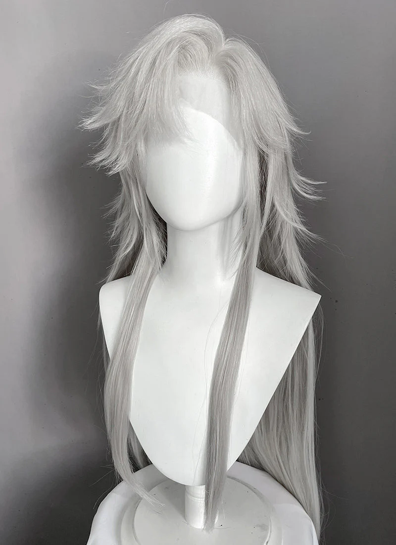 Love and Deepspace Sylus Pastel Light Grey Straight Lace Front Synthetic Men's Wig LF6177 - Image 6