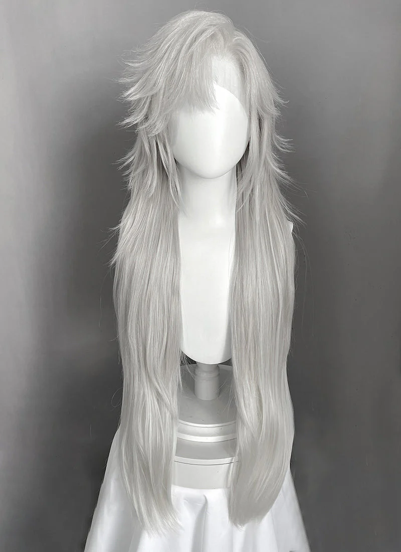 Love and Deepspace Sylus Pastel Light Grey Straight Lace Front Synthetic Men's Wig LF6177 - Image 8