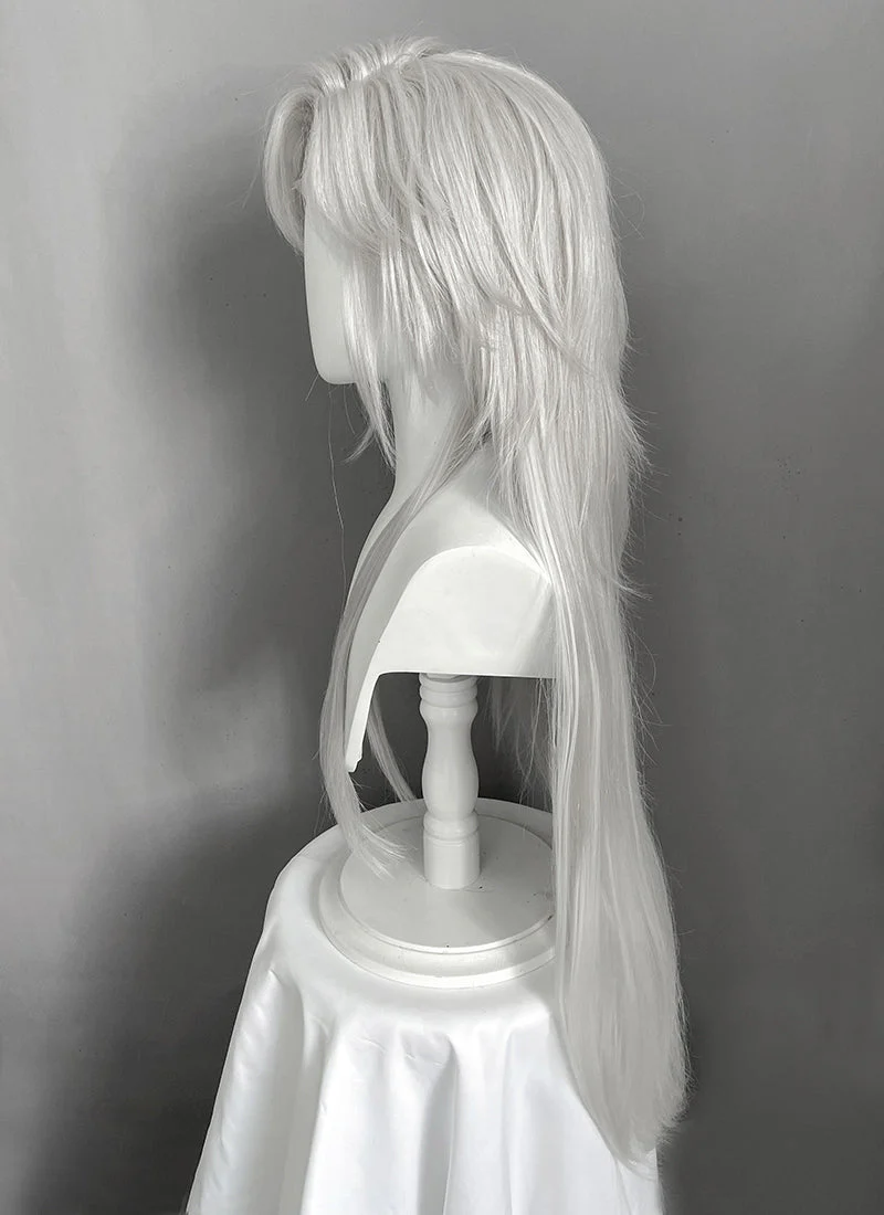Love and Deepspace Sylus Pastel Light Grey Straight Lace Front Synthetic Men's Wig LF6177 - Image 9