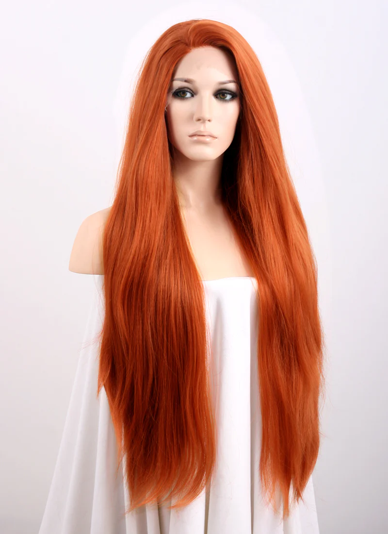 Ginger Straight Yaki Lace Front Synthetic Wig LF624 - Image 3