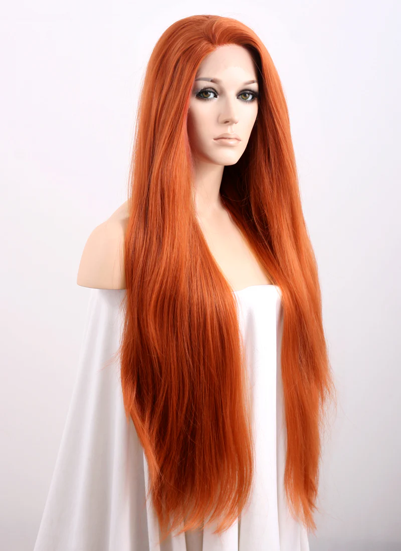 Ginger Straight Yaki Lace Front Synthetic Wig LF624 - Image 5