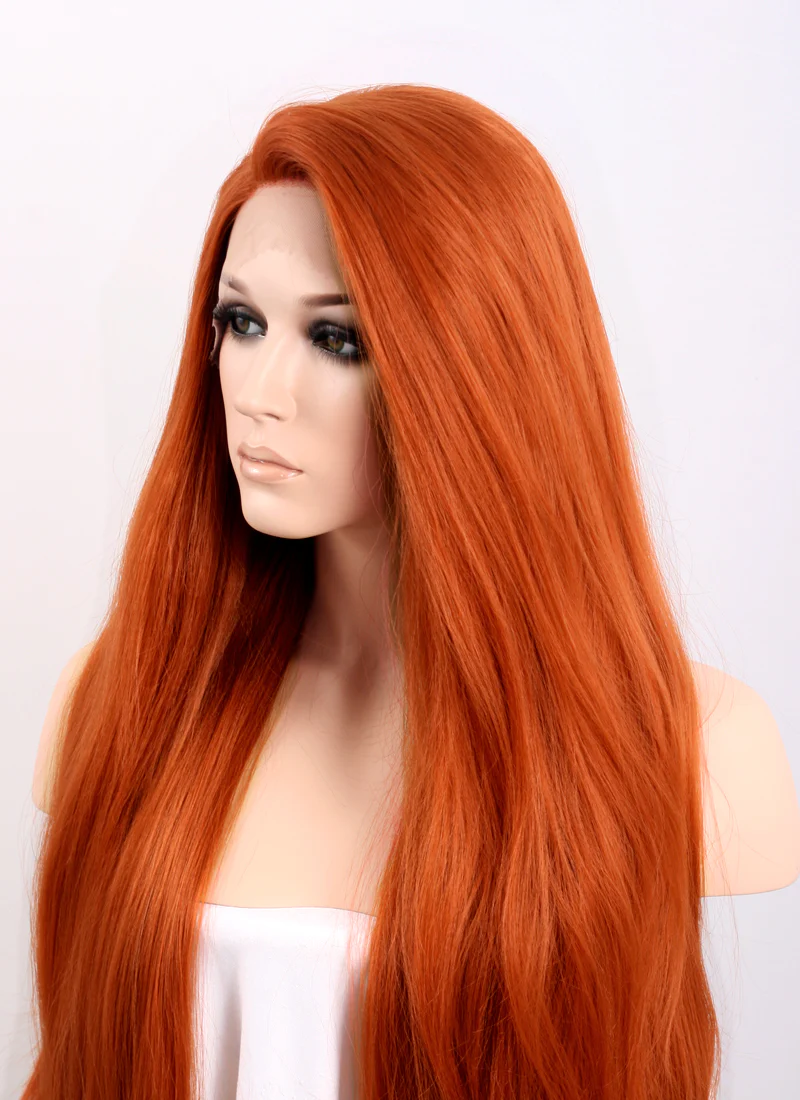 Ginger Straight Yaki Lace Front Synthetic Wig LF624 - Image 7
