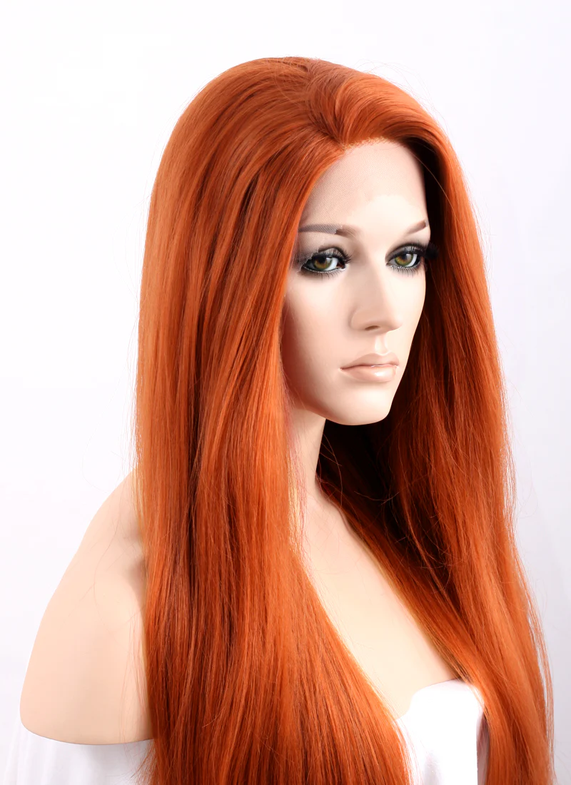 Ginger Straight Yaki Lace Front Synthetic Wig LF624 - Image 8