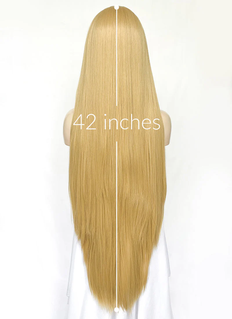 Straight Yaki Blonde Lace Front Synthetic Wig LF701S - Image 10