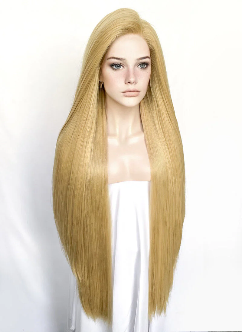 Straight Yaki Blonde Lace Front Synthetic Wig LF701S - Image 5