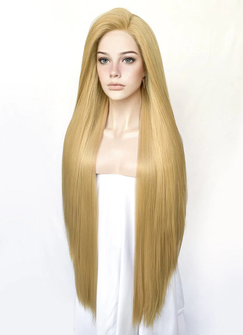 Straight Yaki Blonde Lace Front Synthetic Wig LF701S - Image 7