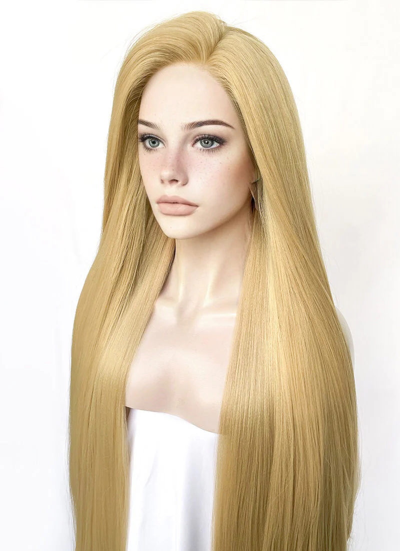 Straight Yaki Blonde Lace Front Synthetic Wig LF701S - Image 8
