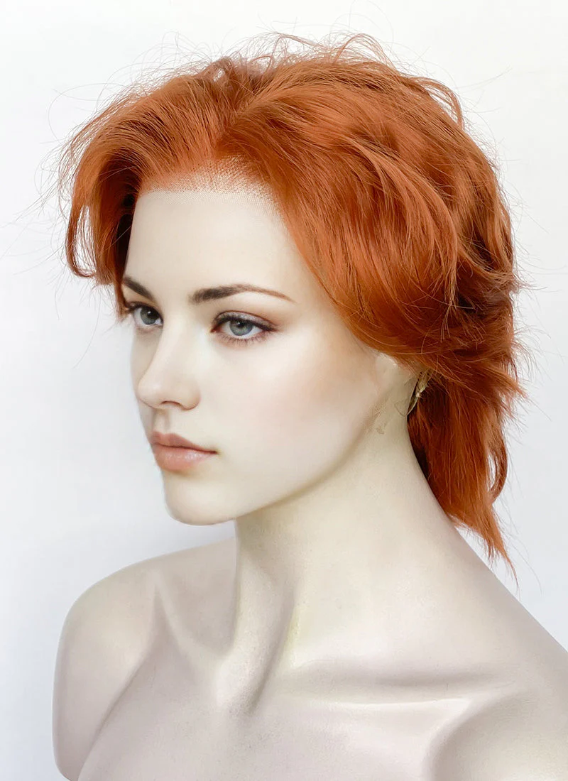 Ginger Wavy Lace Front Synthetic Men's Wig LF8002 - Image 4