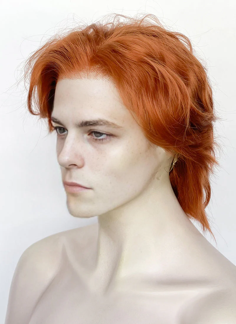 Ginger Wavy Lace Front Synthetic Men's Wig LF8002 - Image 6
