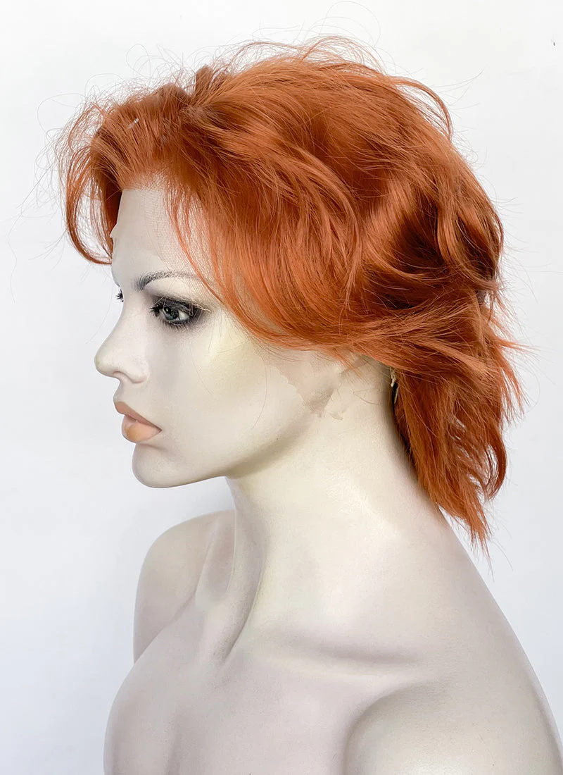 Ginger Wavy Lace Front Synthetic Men's Wig LF8002 - Image 7
