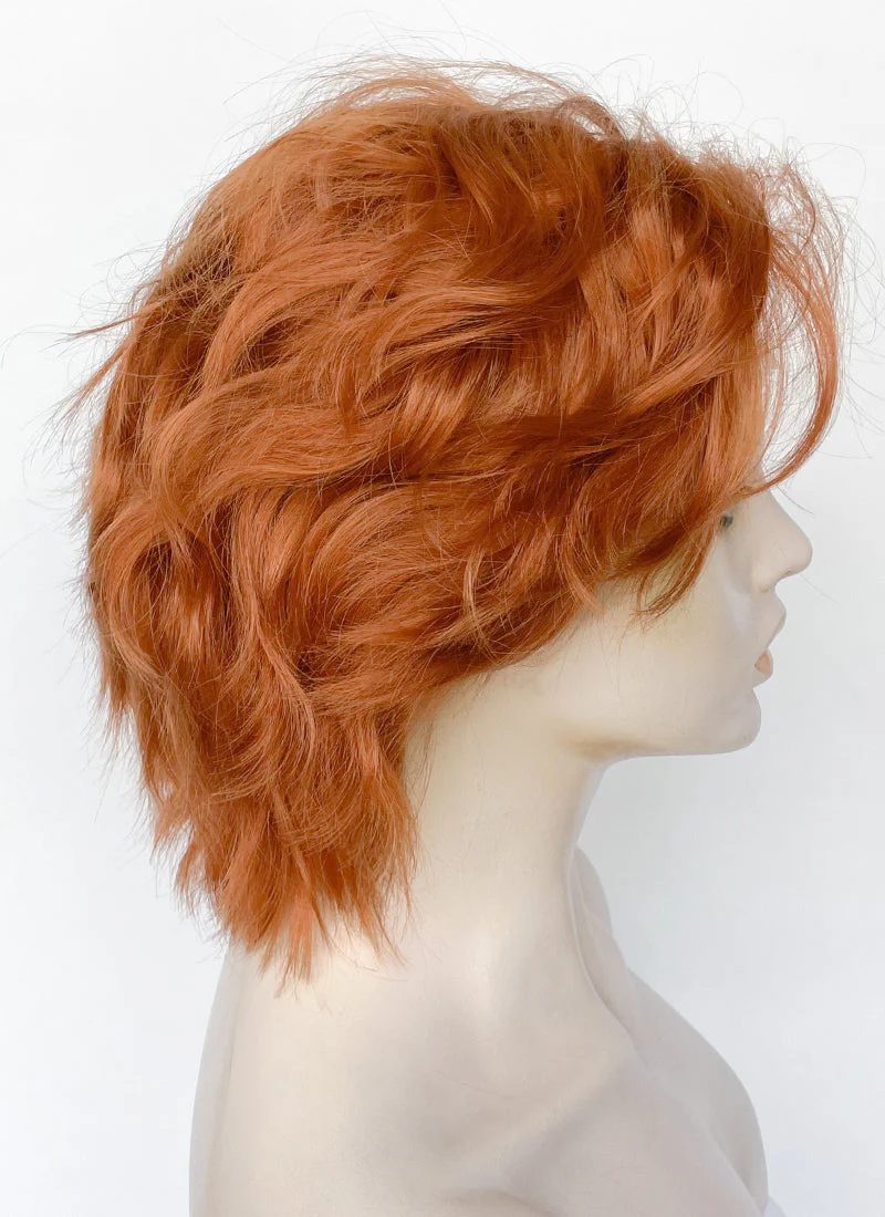 Ginger Wavy Lace Front Synthetic Men's Wig LF8002 - Image 8