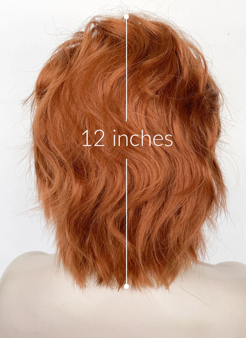 Ginger Wavy Lace Front Synthetic Men's Wig LF8002 - Image 9