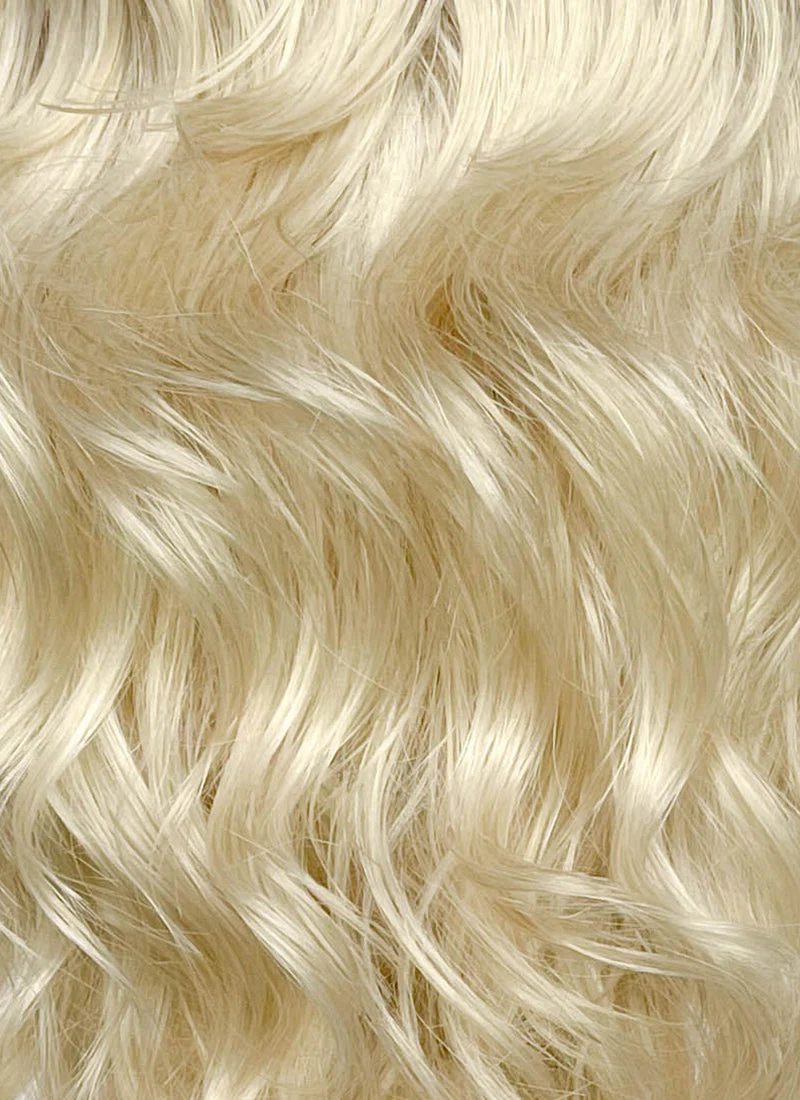 Light Ash Blonde Wavy Lace Front Synthetic Wig LF8025 - Image 7