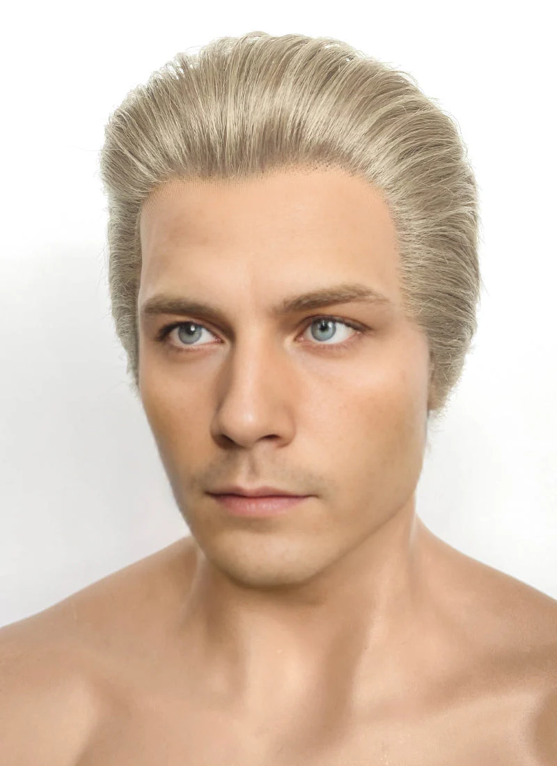 Resident Evil Albert Wesker Pastel Ash Blonde Straight Lace Front Synthetic Men's Wig LF8035 - Image 5