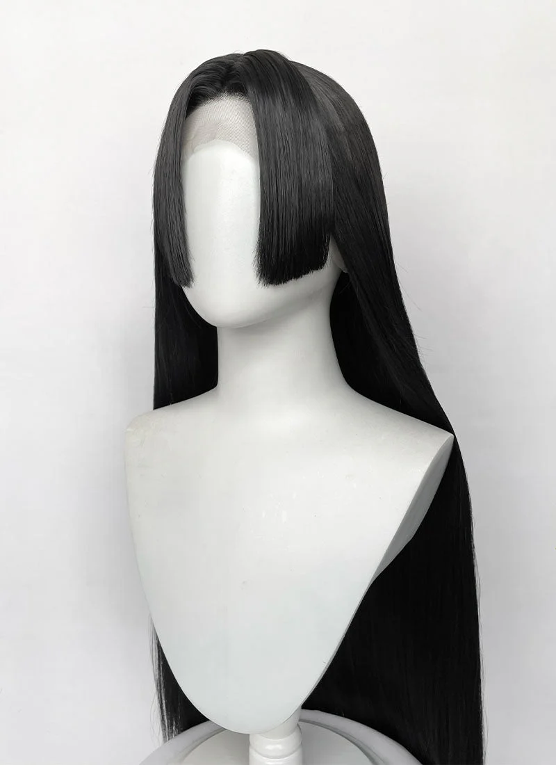 One Piece Boa Hancock Yaki Jet Black Straight Lace Front Synthetic Wig LF8047 - Image 4