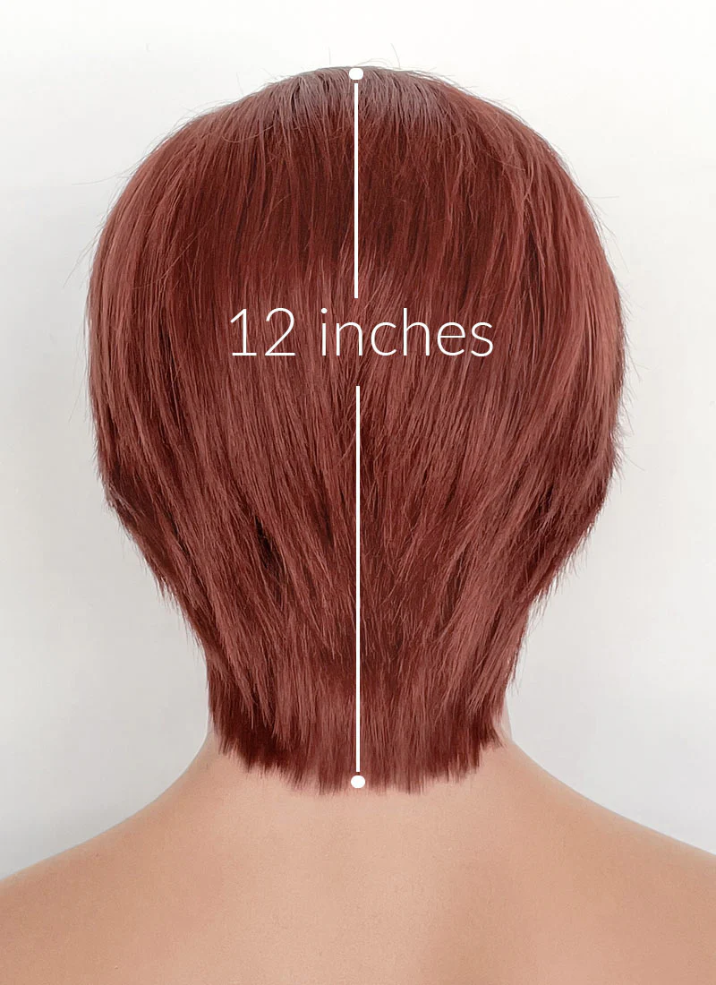 Auburn Straight Lace Front Synthetic Men's Wig LF8048 - Image 4
