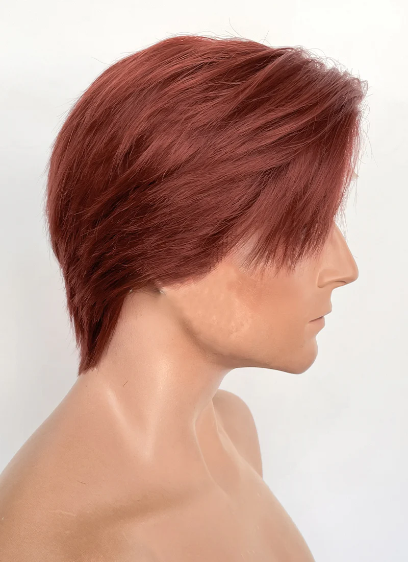 Auburn Straight Lace Front Synthetic Men's Wig LF8048 - Image 6