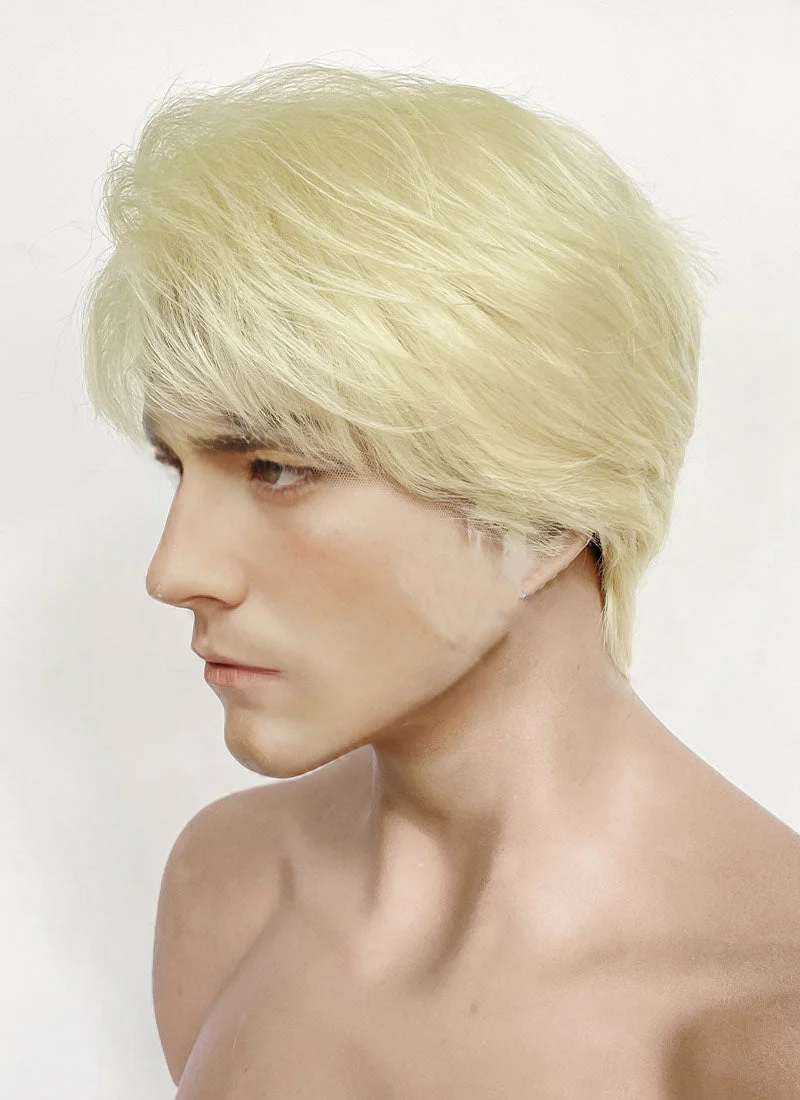 Blonde Straight Lace Front Synthetic Men's Wig LF8049 - Image 4