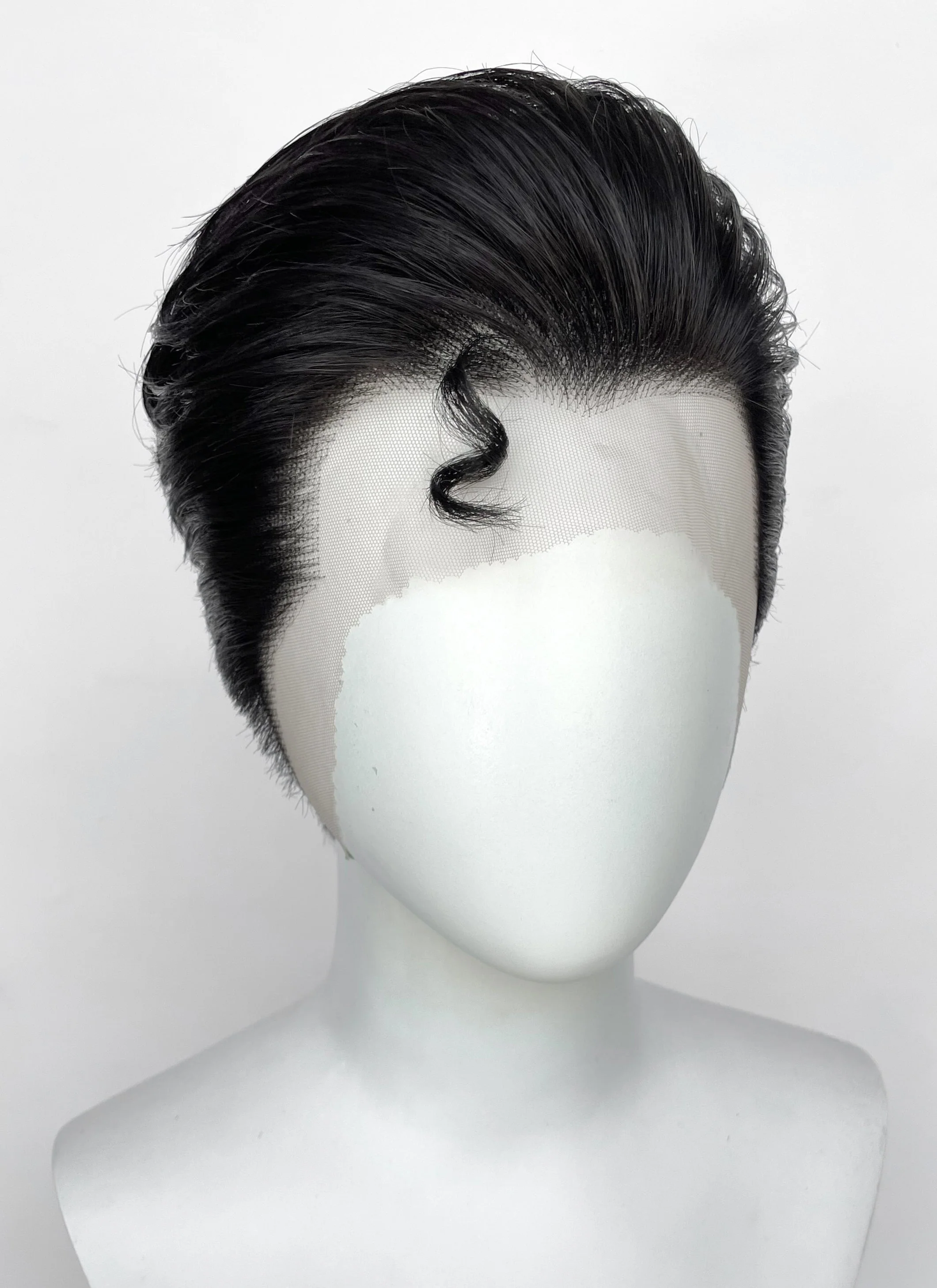 Superman Black Straight Lace Front Synthetic Men's Wig LF8060 - Image 2