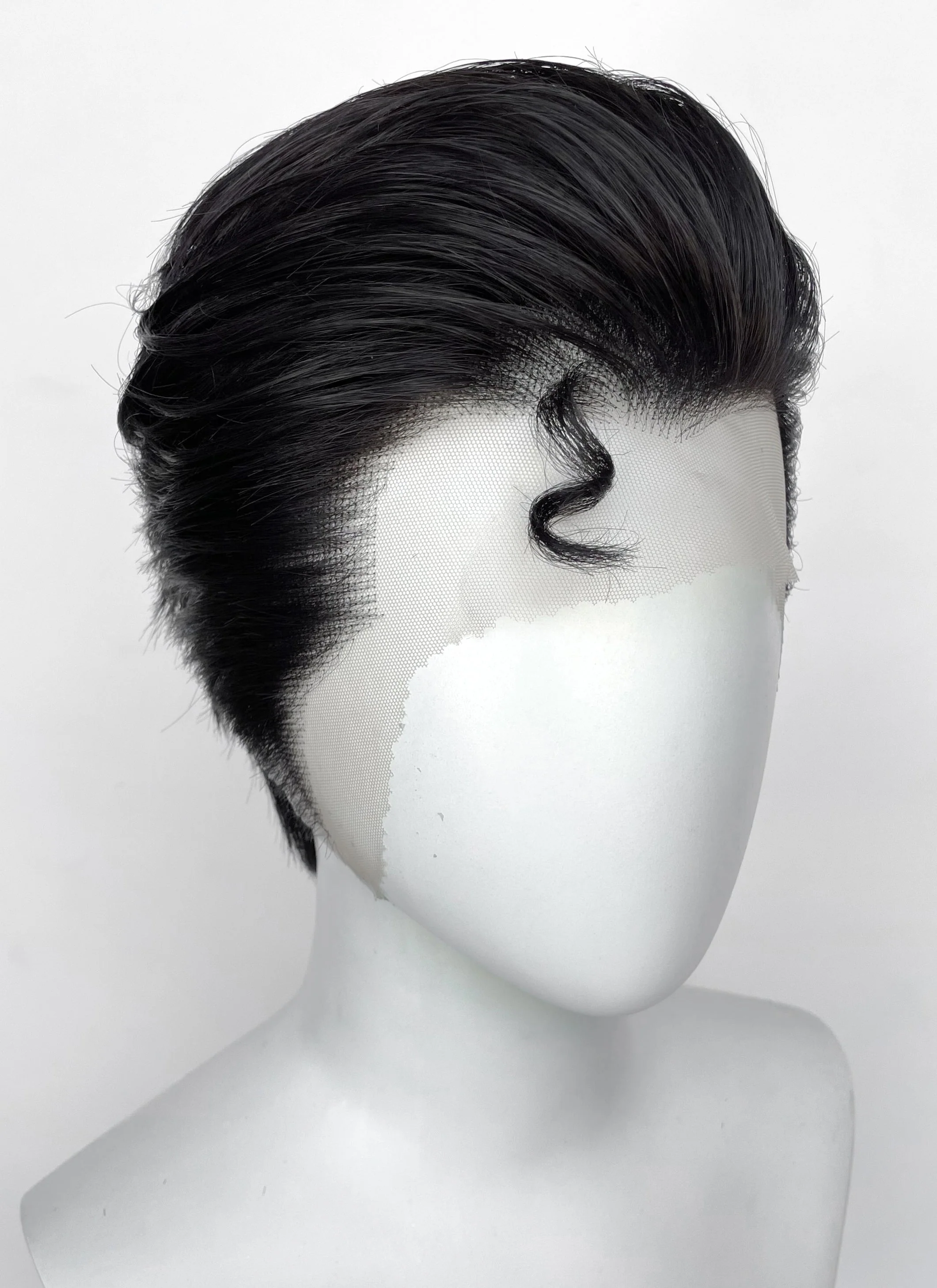 Superman Black Straight Lace Front Synthetic Men's Wig LF8060 - Image 3
