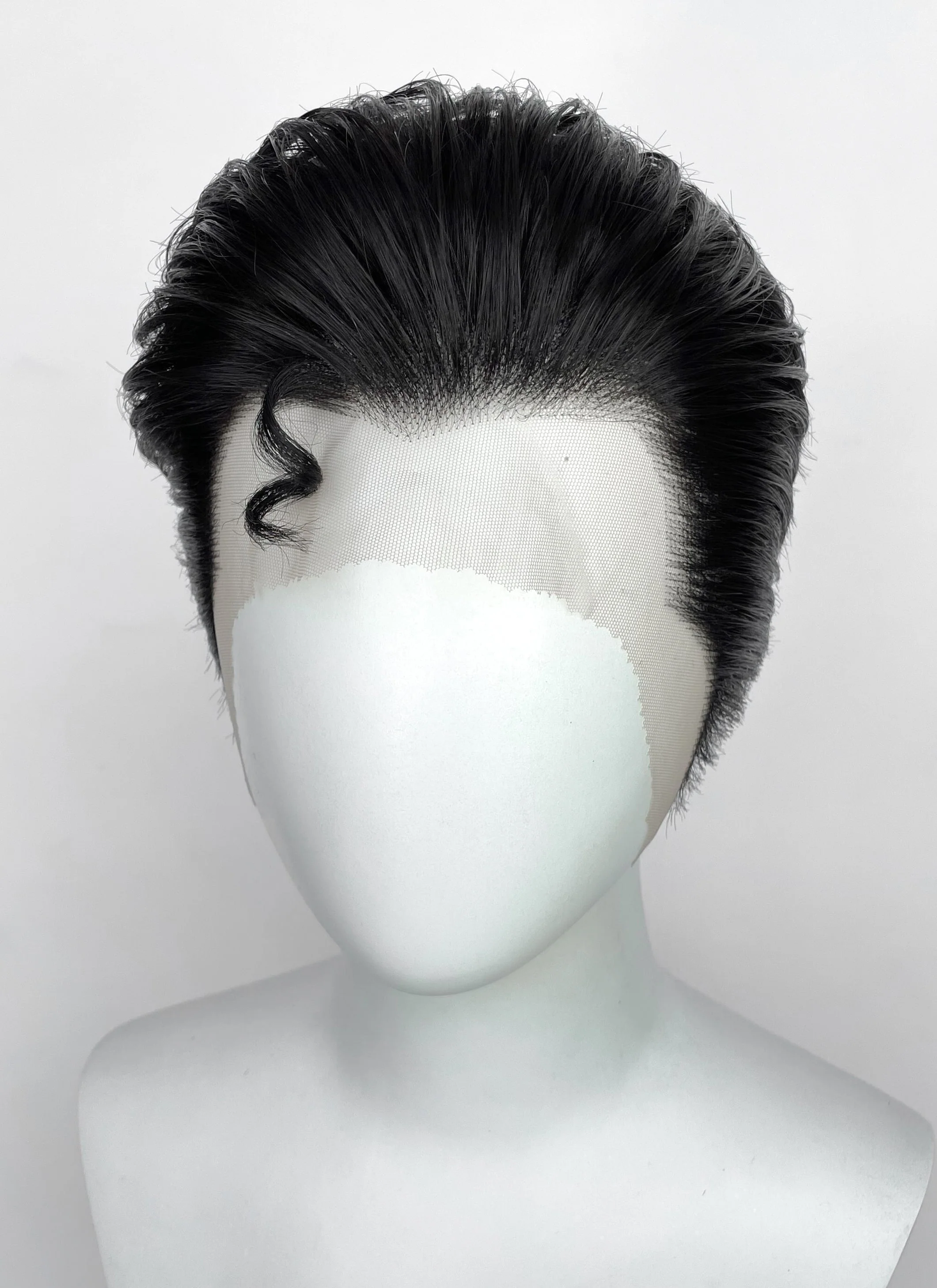 Superman Black Straight Lace Front Synthetic Men's Wig LF8060 - Image 4