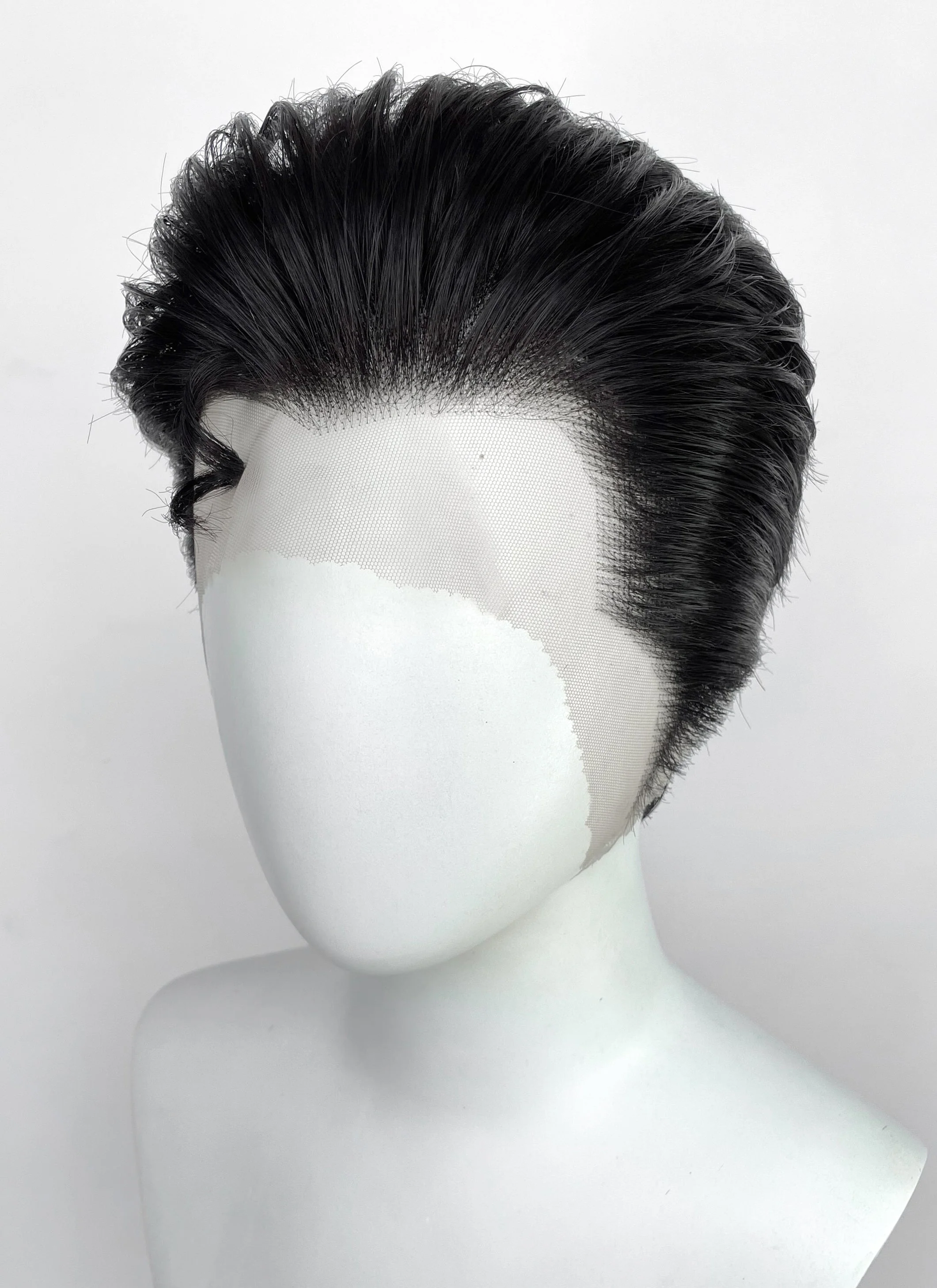 Superman Black Straight Lace Front Synthetic Men's Wig LF8060 - Image 5