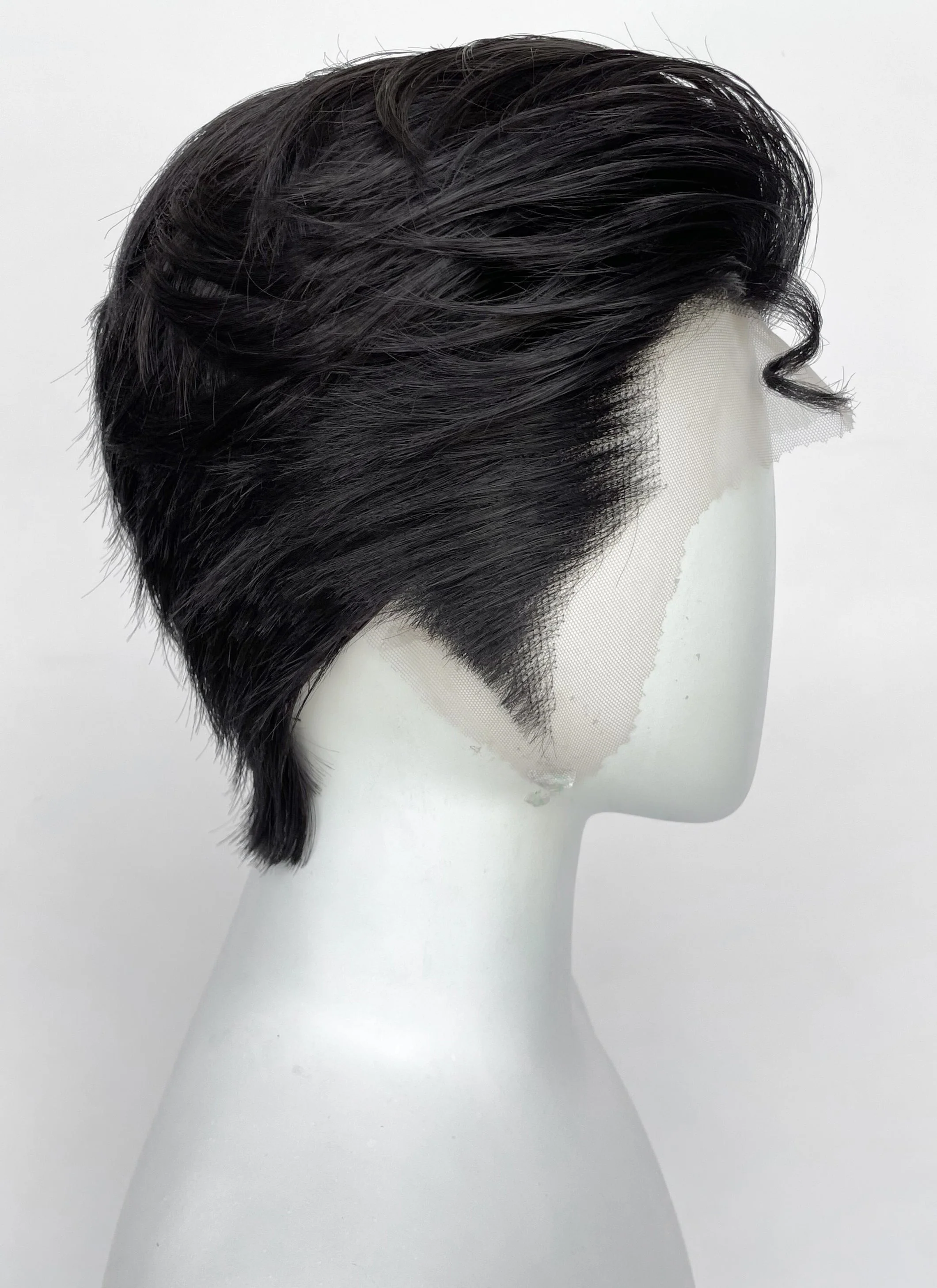 Superman Black Straight Lace Front Synthetic Men's Wig LF8060 - Image 9