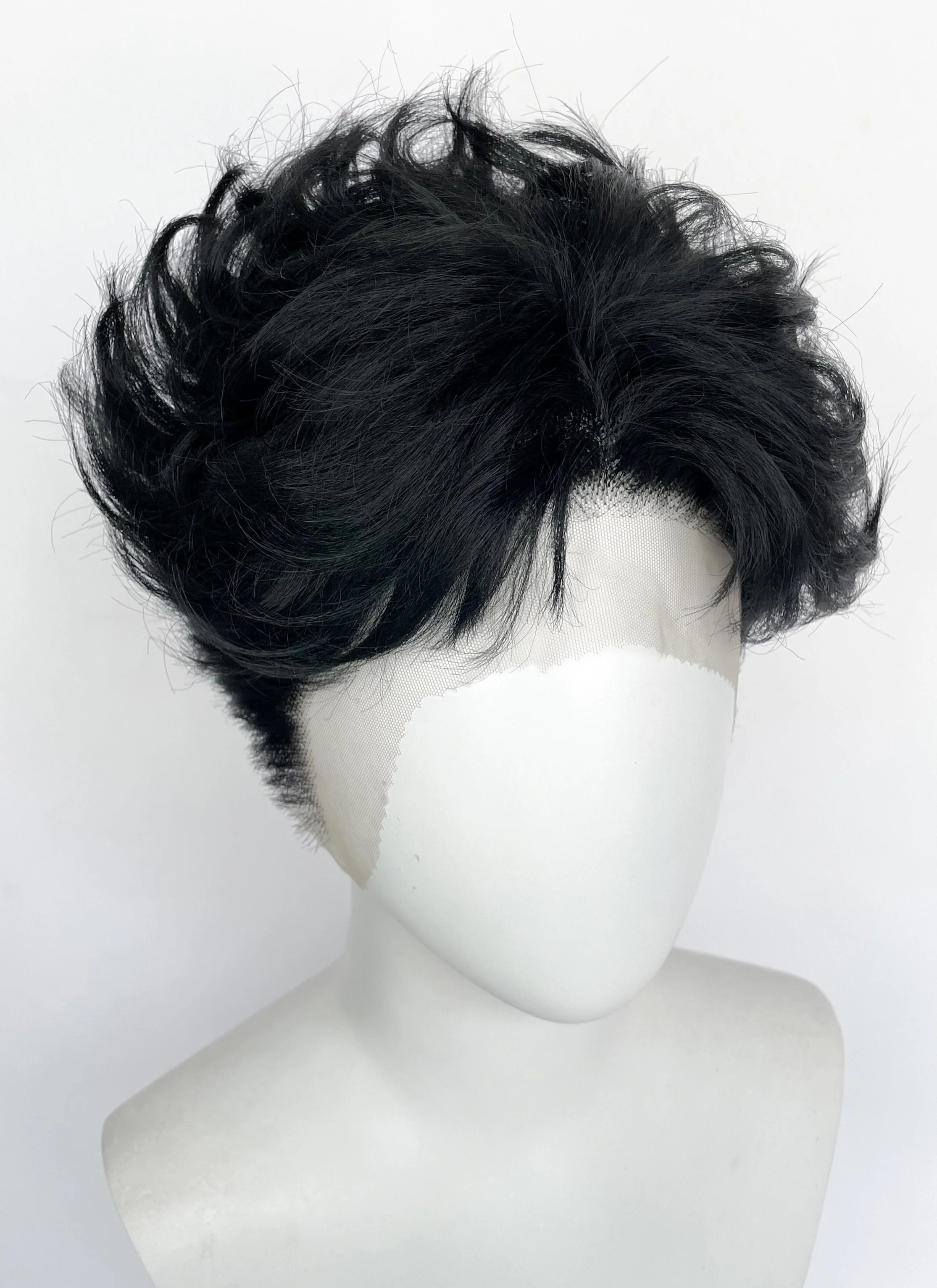 DAN DA DAN Ken Takakura Okarun Black Wavy Lace Front Synthetic Men's Wig LF8063 - Image 2