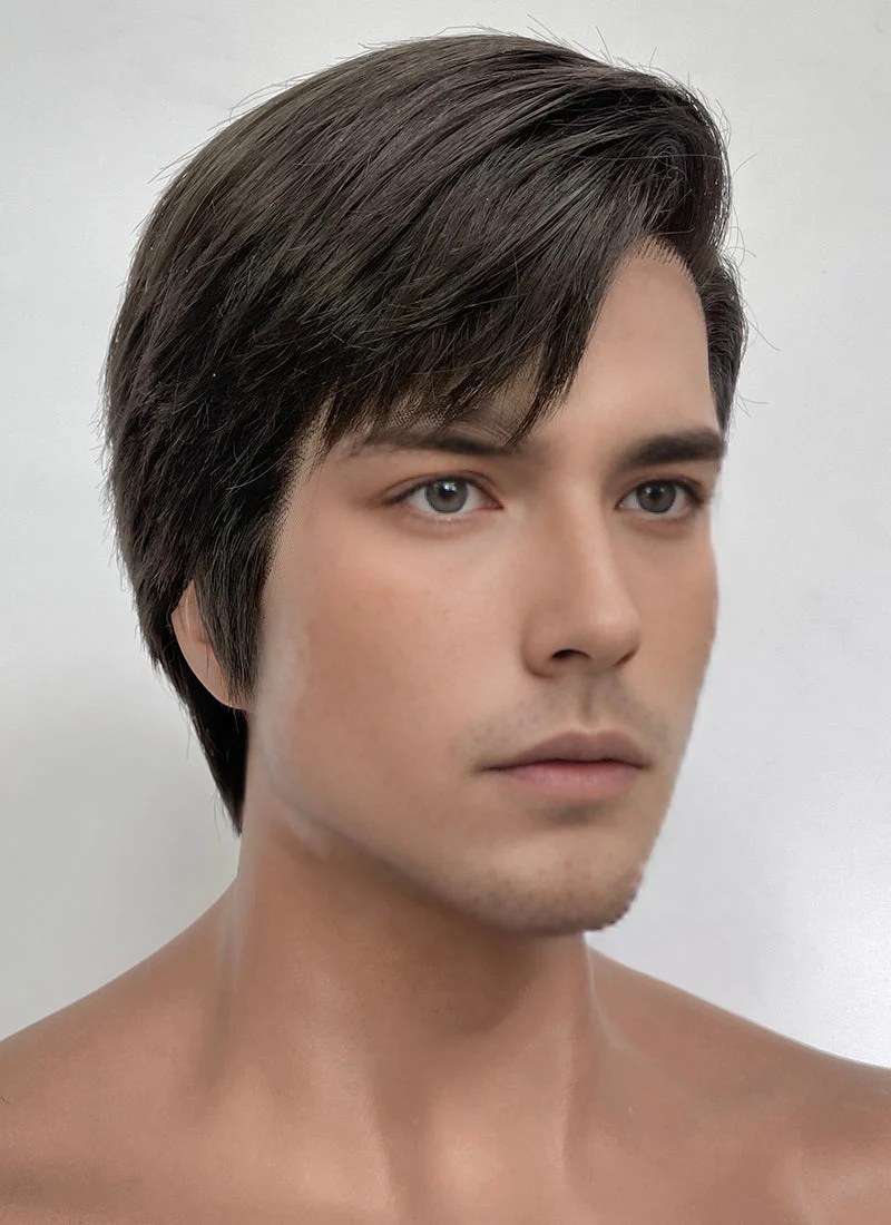 Brunette Straight Lace Front Synthetic Hair Men's Wig LF8064 - Image 2