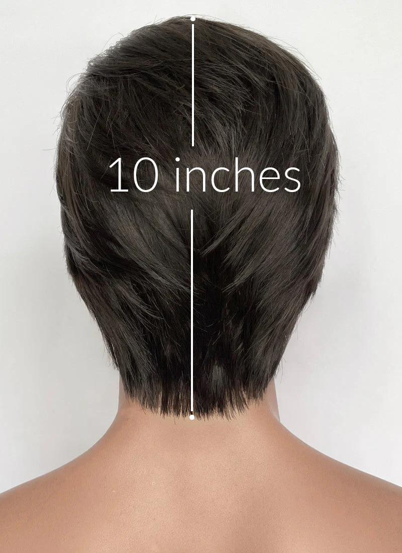 Brunette Straight Lace Front Synthetic Hair Men's Wig LF8064 - Image 6