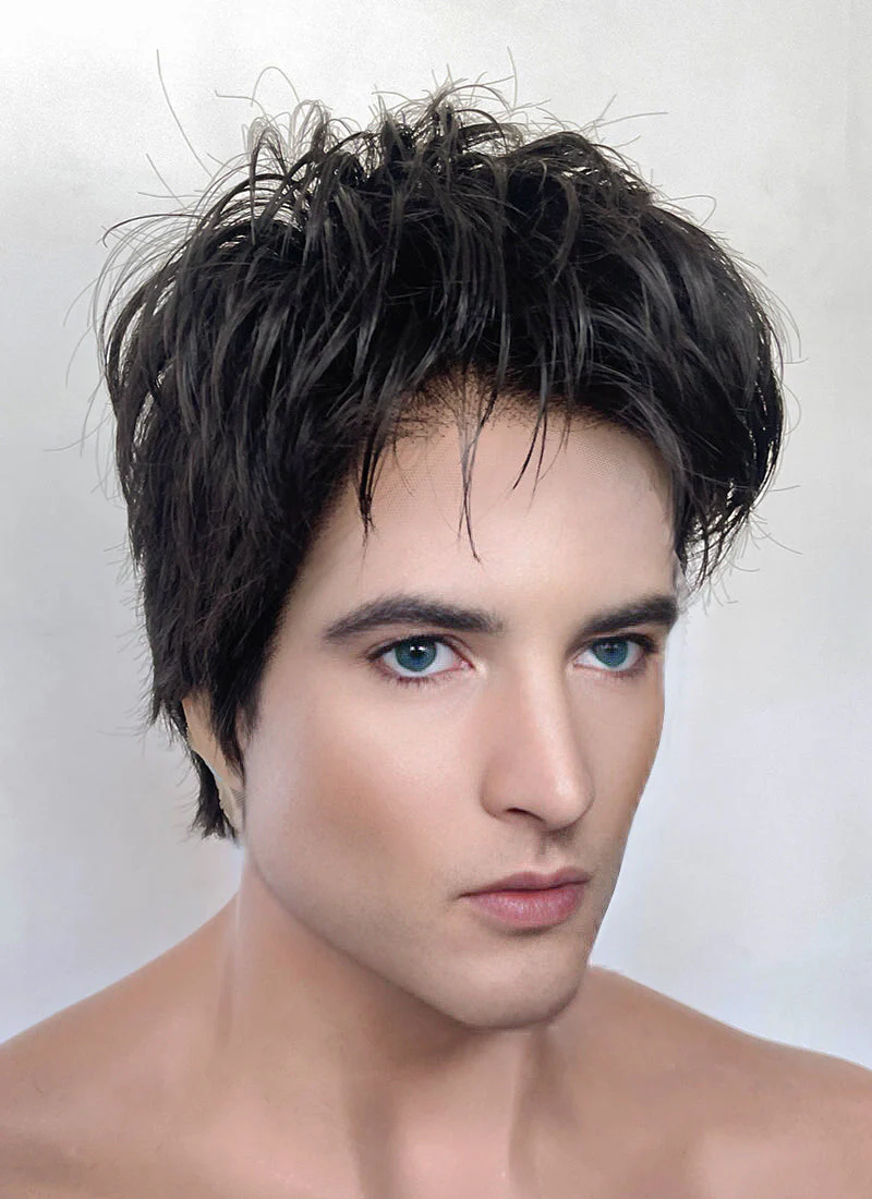 The Sandman Season 2 Dream Natural Black Straight 13" x 6" Lace Top Synthetic Men's Wig LF8069 - Image 3