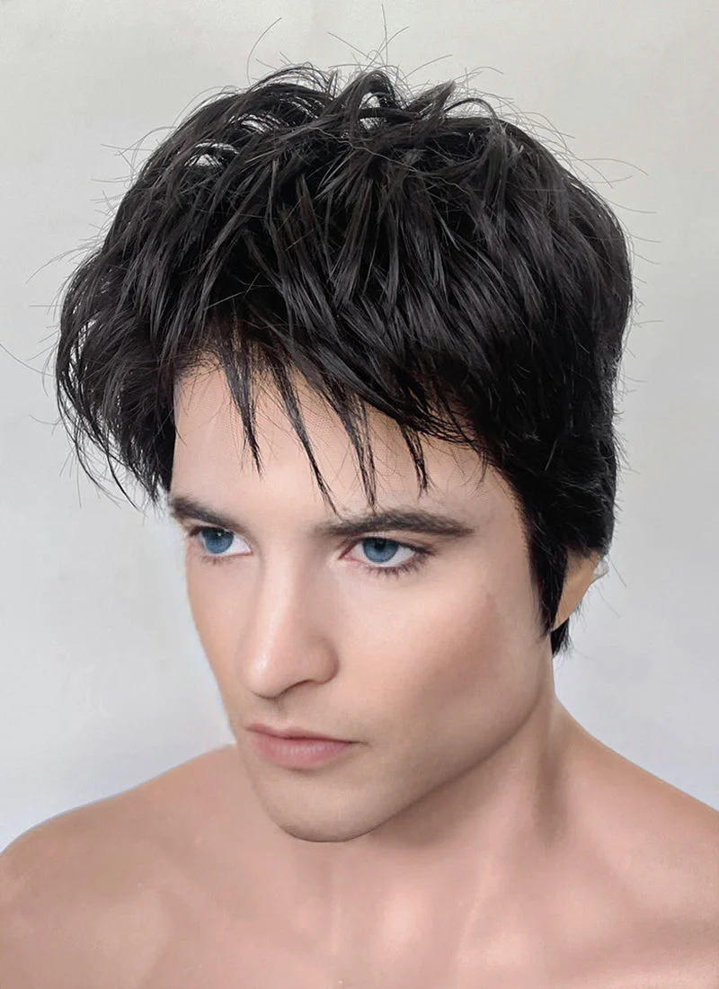 The Sandman Season 2 Dream Natural Black Straight 13" x 6" Lace Top Synthetic Men's Wig LF8069 - Image 4