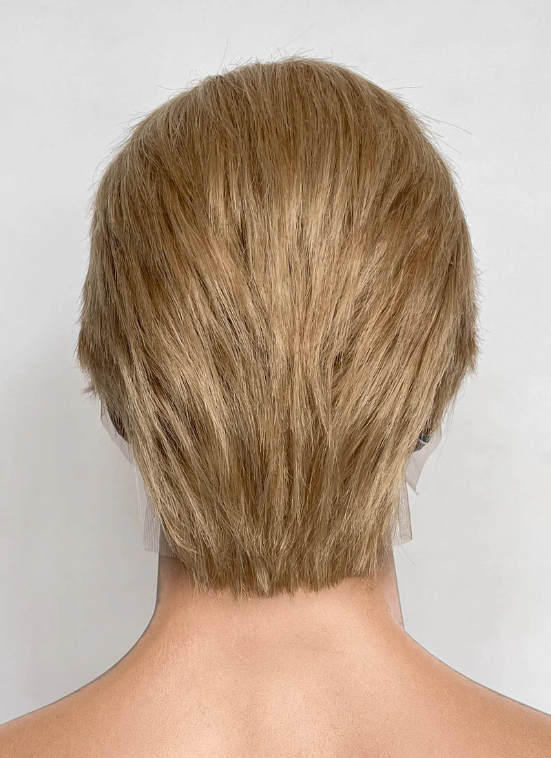 The Fantastic Four Human Torch Johnny Storm Golden Blonde Straight Yaki 13" x 6" Lace Top Synthetic Men's Wig LF8071 - Image 12