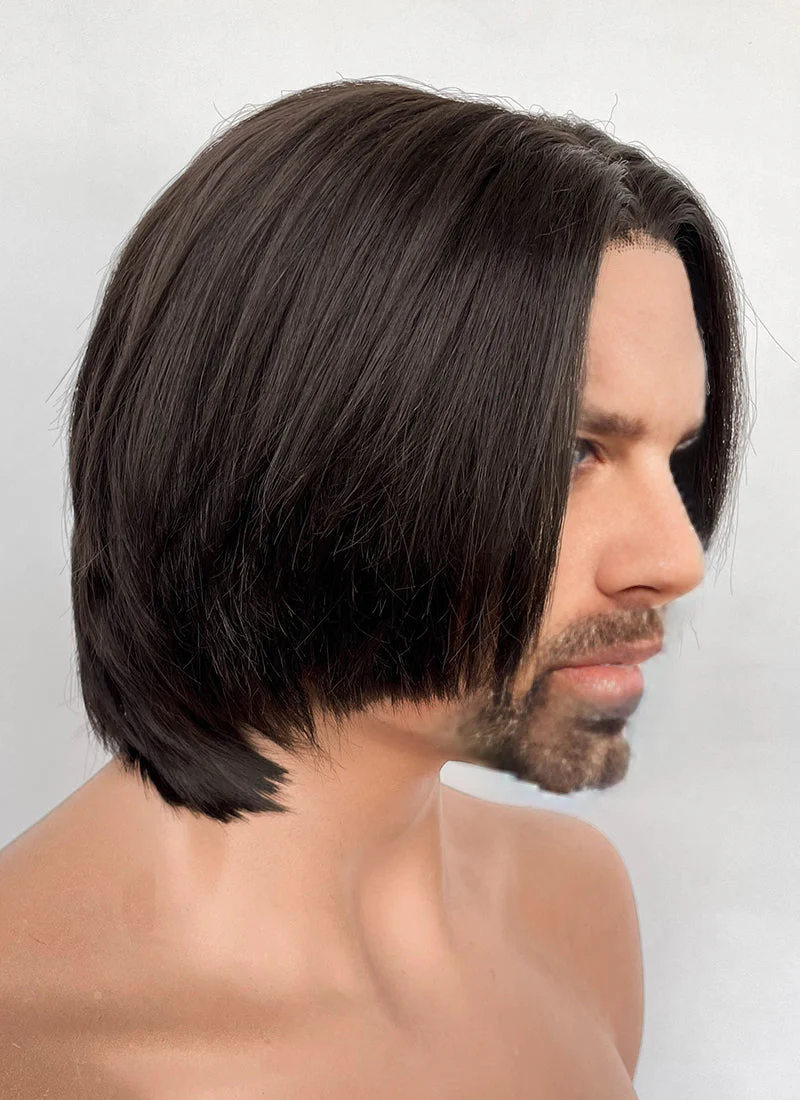 The New Avengers Thunderbolts Bucky Barnes Brunette Straight Lace Front Synthetic Men's Wig LF8080 - Image 3