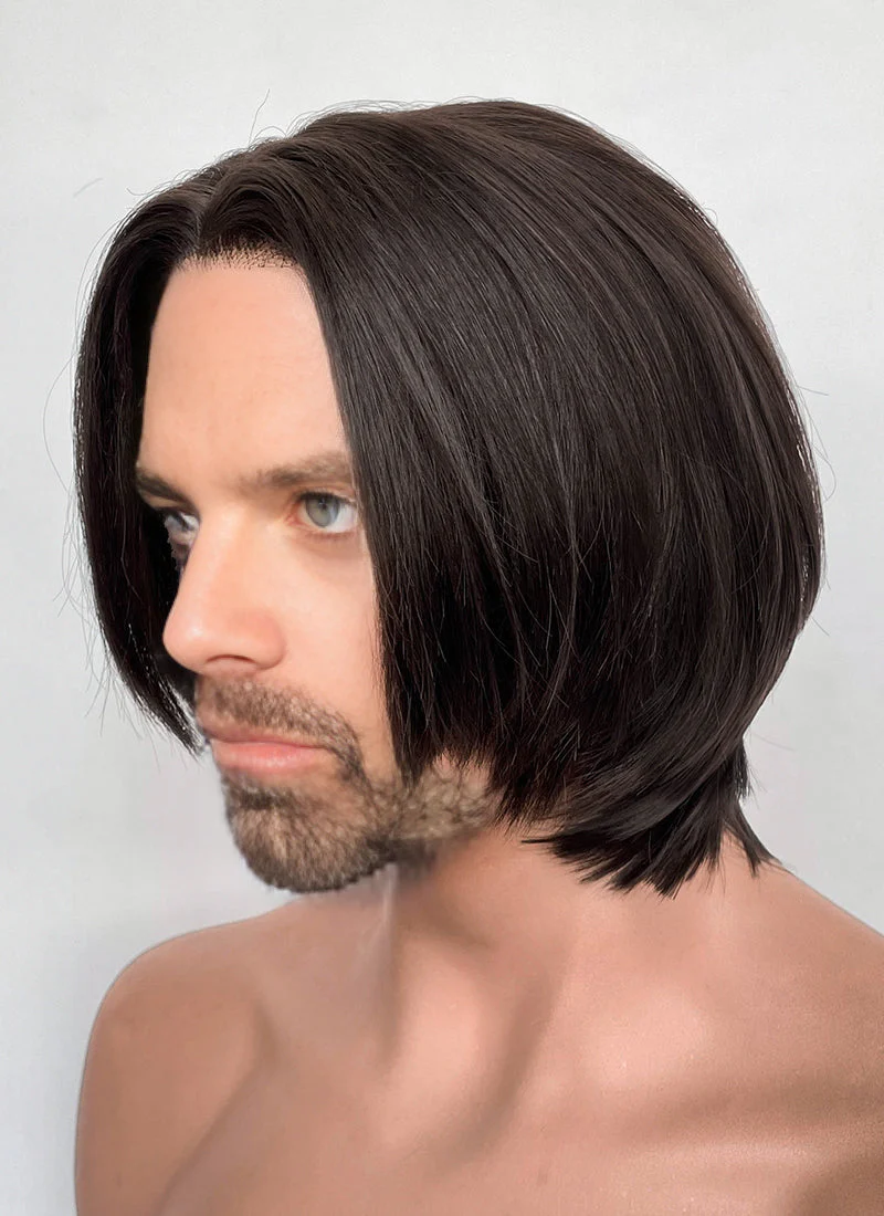 The New Avengers Thunderbolts Bucky Barnes Brunette Straight Lace Front Synthetic Men's Wig LF8080 - Image 5
