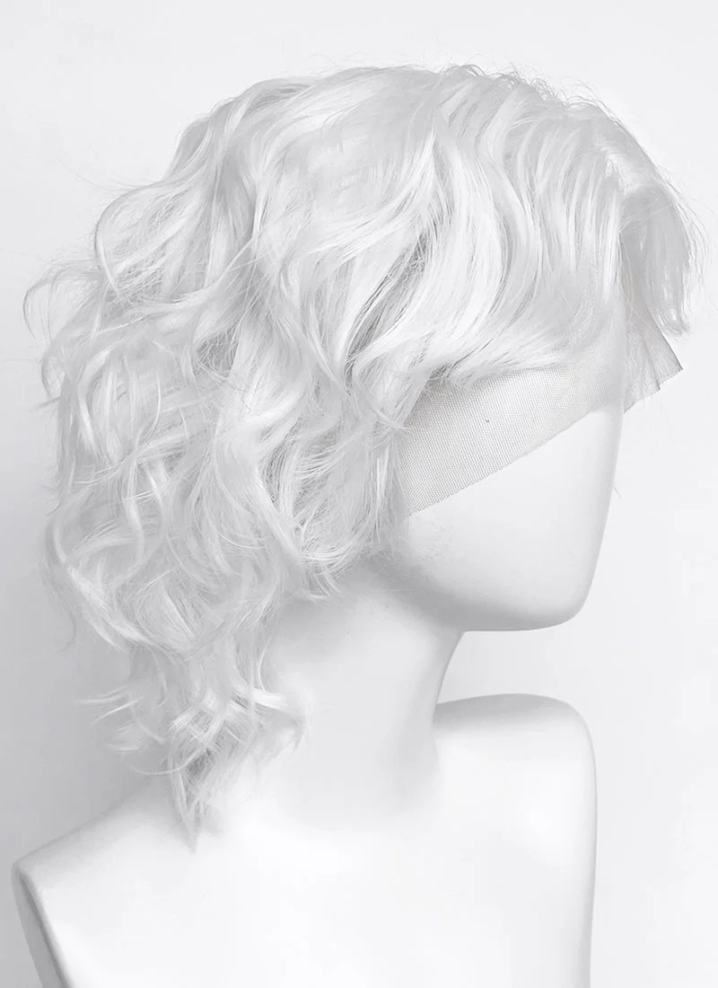 White Wavy Lace Front Synthetic Men's Wig LF8083 - Image 3