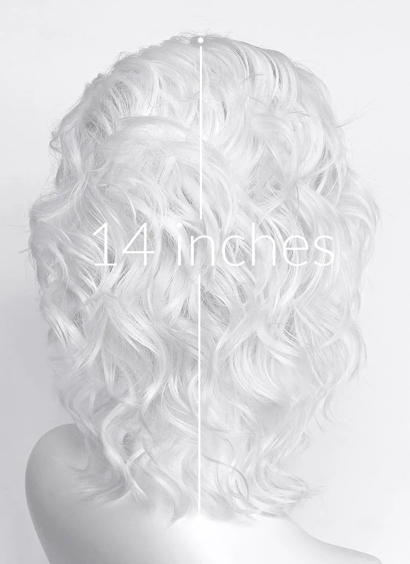 White Wavy Lace Front Synthetic Men's Wig LF8083 - Image 6
