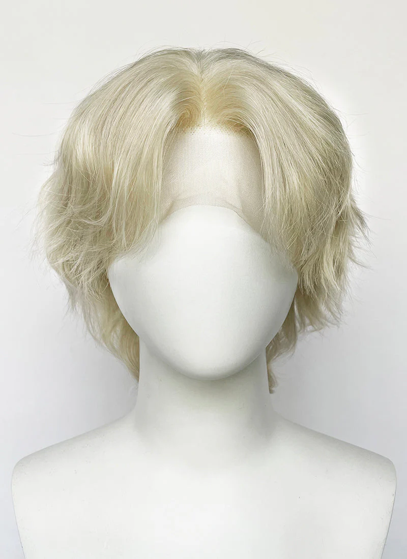 Pastel Ash Blonde Wavy Lace Front Synthetic Hair Wig LF8086