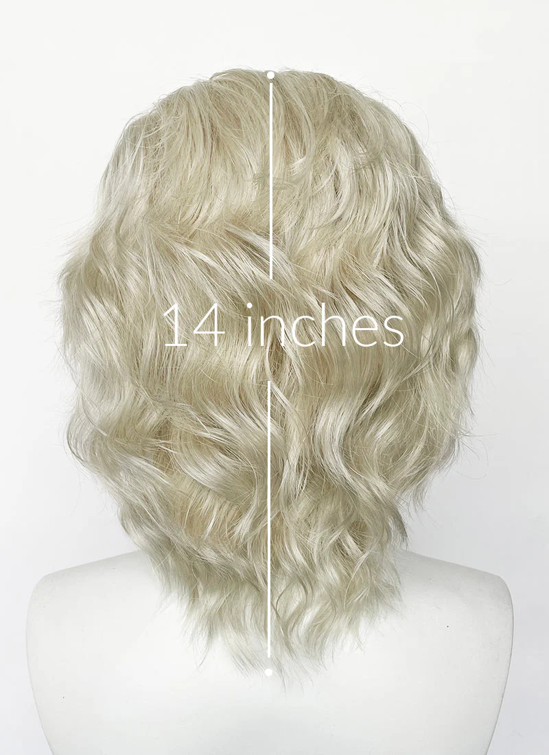 Pastel Ash Blonde Wavy Lace Front Synthetic Hair Wig LF8086 - Image 5