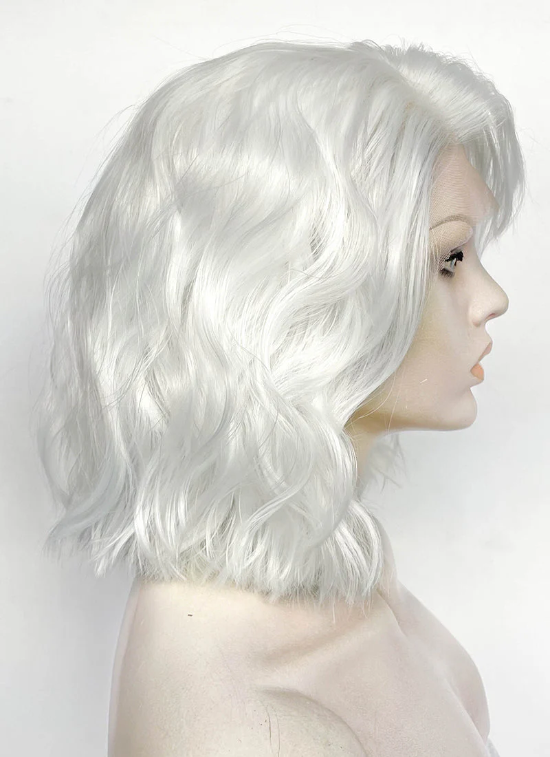 White Wavy Lace Front Synthetic Hair Wig LF8093 - Image 3