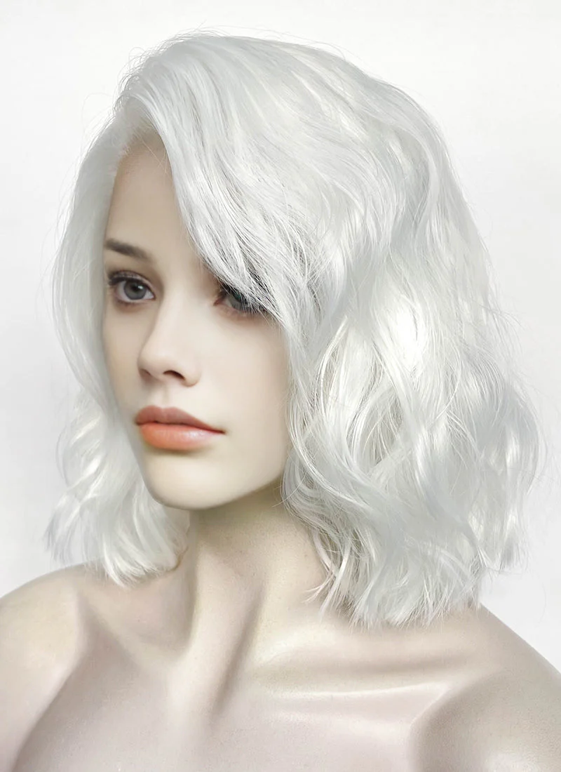 White Wavy Lace Front Synthetic Hair Wig LF8093 - Image 5