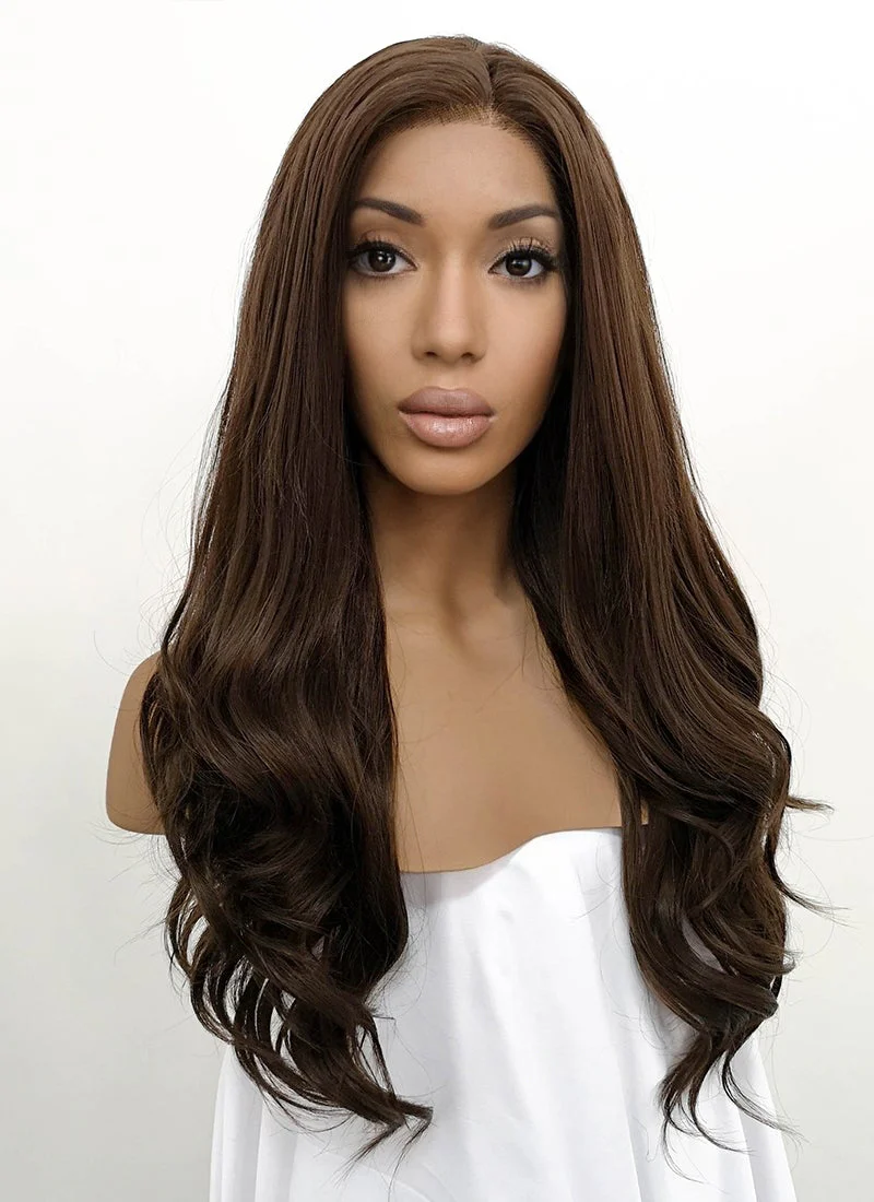 Brunette Wavy Lace Front Synthetic Wig LFB117 - Image 3