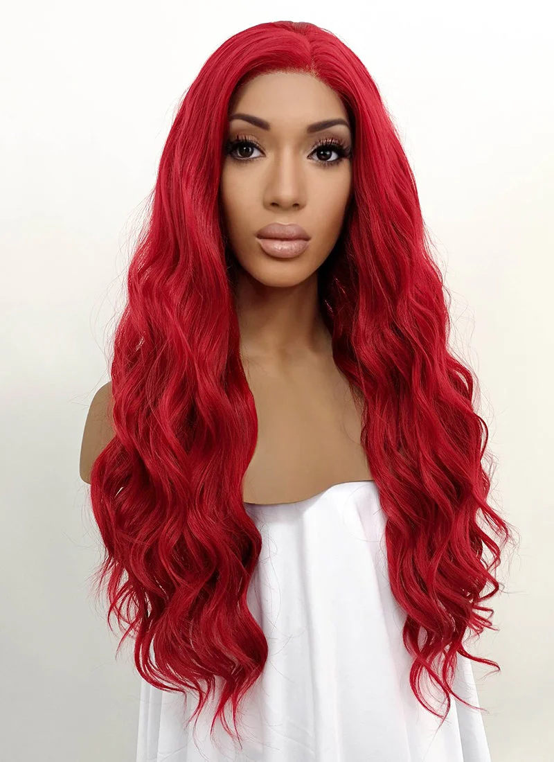 Wavy Red Lace Front Synthetic Wig LFB355 - Image 3