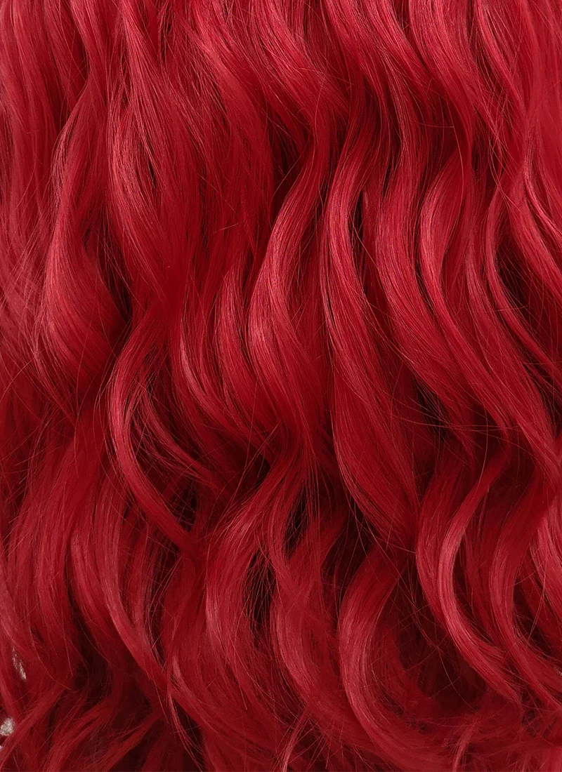 Wavy Red Lace Front Synthetic Wig LFB355 - Image 6