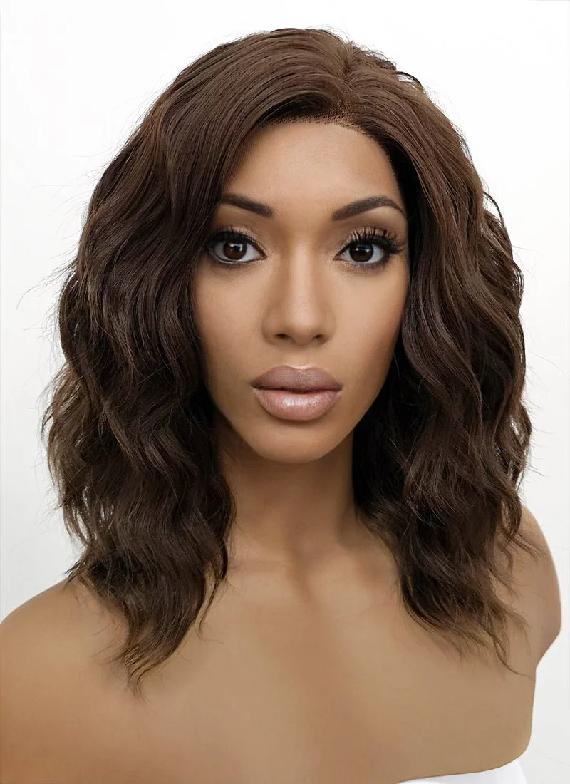 Brunette Wavy Lace Front Synthetic Wig LFB407 - Image 3