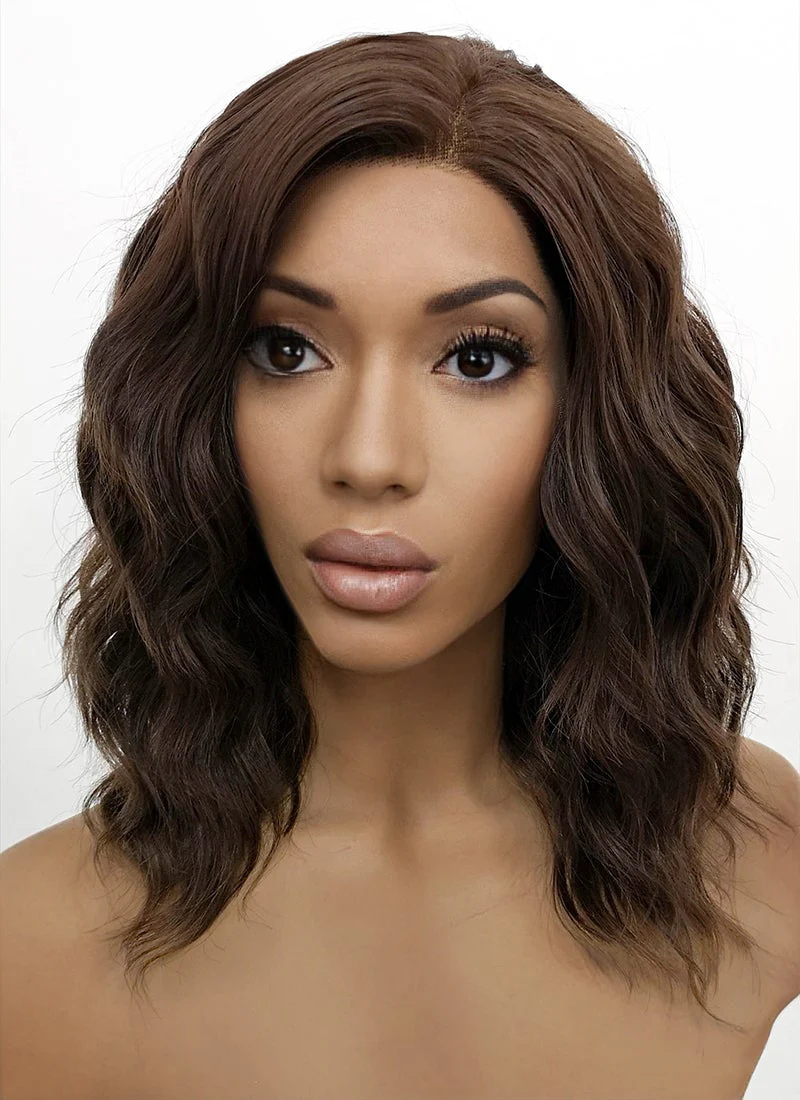 Brunette Wavy Lace Front Synthetic Wig LFB407 - Image 4
