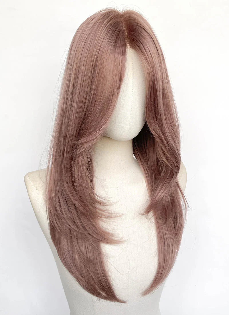 Pastel Pale Plum Straight Lace Front Synthetic Wig LFCS307 - Image 2